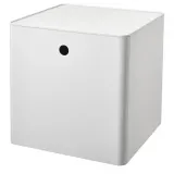 IKEA KUGGIS (ИКЕА КУГГИС) — Контейнер с крышкой, белый 32х32х32 см — фото 1