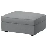 IKEA KIVIK (ИКЕА КИВИК) — Чехол для пуфа с отделением для хранения, Tibbleby бежевый/серый — фото 2