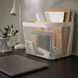 IKEA RISATORP (ИКЕА РИСАТОРП) — Корзина с разделителем, белый 33х24х23 см — фото 2