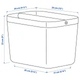 IKEA RISATORP (ИКЕА РИСАТОРП) — Корзина с разделителем, белый 33х24х23 см — фото 6