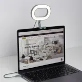 IKEA STÄNKREGN (ИКЕА СТЭНКРЕГН) — Кольцевая лампа LED, с регулировкой яркости/бирюзовый — фото 5
