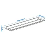 IKEA UPPDATERA (ИКЕА УППДАТЕРА) — Раздвижной органайзер для ящика, серый 60 см — фото 6