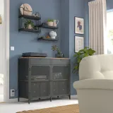 IKEA APOTEKARE (ИКЕА АПОТЕКАРЕ) — Полка настенная, чёрный 50х52 см — фото 3