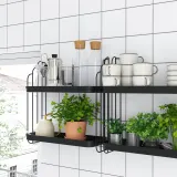 IKEA APOTEKARE (ИКЕА АПОТЕКАРЕ) — Полка настенная, чёрный 50х52 см — фото 4