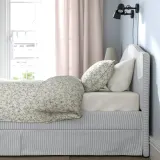 IKEA RAMNEFJÄLL (ИКЕА РАМНЕФЙЭЛЛ) — Чехол на каркас кровати, Klovsta серо-белый 140х200 см — фото 6