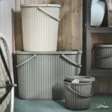 IKEA DAMMÄNG (ИКЕА ДАММЭНГ) — Контейнер для мусора с крышкой, тёмно-серый 8 л — фото 2