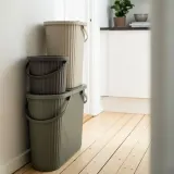 IKEA DAMMÄNG (ИКЕА ДАММЭНГ) — Контейнер для мусора с крышкой, тёмно-серый 8 л — фото 5