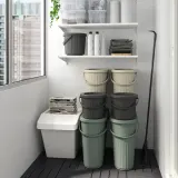 IKEA DAMMÄNG (ИКЕА ДАММЭНГ) — Контейнер для мусора с крышкой, тёмно-серый 8 л — фото 7