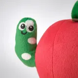 IKEA SANDBI (ИКЕА САНДБИ) — Игрушка музыкальная, яблоко и червячок красный/зелёный — фото 4