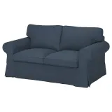 IKEA EKTORP (ИКЕА ЕКТОРП) — Чехол на диван 2-местный, Киланда тёмно-синий — фото 2