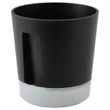 IKEA VÅRDTRÄD (ИКЕА ВОРДТРЭД) — Кашпо с автополивом, для дома и улицы прозрачный/антрацит 12 см — фото 1