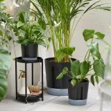 IKEA VÅRDTRÄD (ИКЕА ВОРДТРЭД) — Кашпо с автополивом, для дома и улицы прозрачный/антрацит 12 см — фото 7