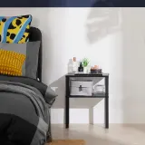 IKEA KNARREVIK (ИКЕА КНАРРЕВИК) — Столик прикроватный, чёрный 37x28 см — фото 2