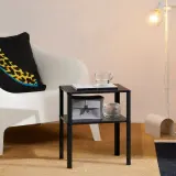 IKEA KNARREVIK (ИКЕА КНАРРЕВИК) — Столик прикроватный, чёрный 37x28 см — фото 4