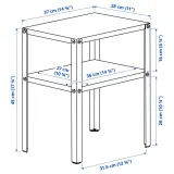 IKEA KNARREVIK (ИКЕА КНАРРЕВИК) — Столик прикроватный, чёрный 37x28 см — фото 6