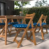 IKEA KLÖSAN (ИКЕА КЛЁСАН) — Подушка для стула садовая, тёмно-синяя 44x44 см — фото 2