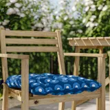 IKEA KLÖSAN (ИКЕА КЛЁСАН) — Подушка для стула садовая, тёмно-синяя 44x44 см — фото 5