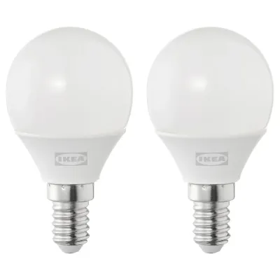 IKEA SOLHETTA (ИКЕА СОЛХЕТТА) — Лампа светодиодная E14 250 лм, шарообразная опаловая белая