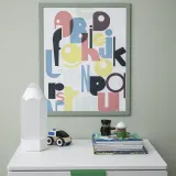 IKEA FISKBO (ИКЕА ФИСКБО) — Рамка, светлая серо-зелёная 40x50 см — фото 2