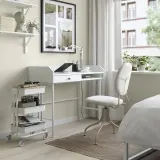 IKEA RÅSKOG (ИКЕА РОСКОГ) — Столик на колёсиках, белый 28x38x61 см — фото 4