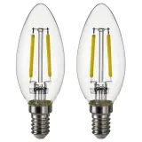 IKEA SOLHETTA (ИКЕА СОЛХЕТТА) — Светодиодная лампа E14 250 лм, люстра/прозрачный — фото 1