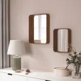 IKEA DVÄRGSYREN (ИКЕА ДВЭРГСИРЕН) — Зеркало, шпон грецкого ореха 28x37 см — фото 4