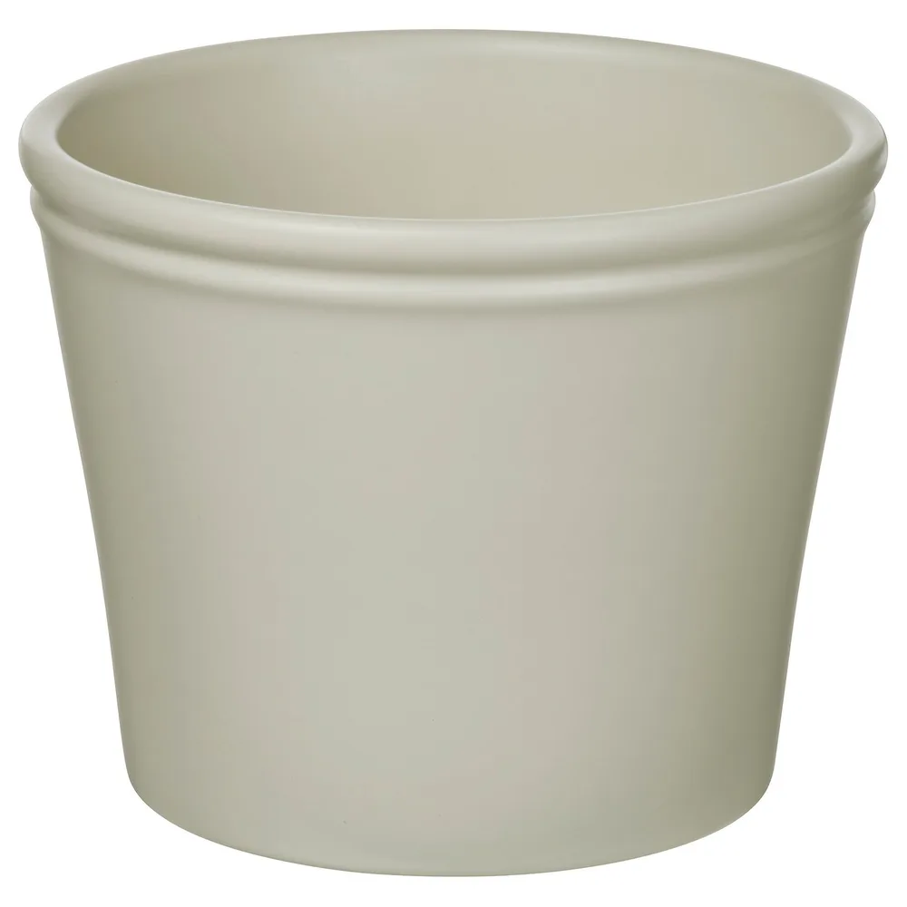 IKEA KÖRSBÄRSBJÖRK (ИКЕА КЁРСБЭРСБЙЁРК) — Кашпо, светлый серо-бежевый 12 см