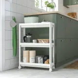 IKEA KINNASJÖ (ИКЕА КИННАШЁ) — Корзина для мусора, с крышкой самоклеящаяся/зелёный 4 л — фото 4
