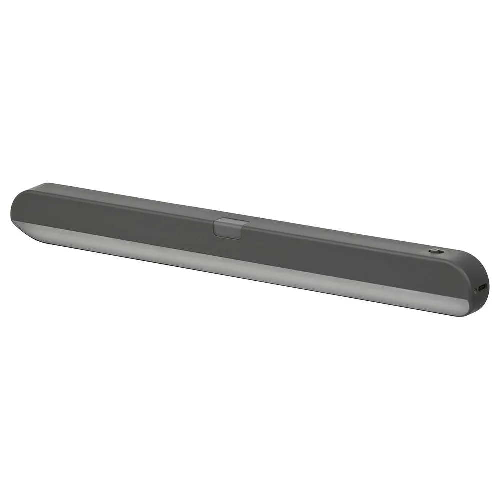 IKEA KÖLVATTEN (ИКЕА КЁЛВАТТЕН) — Светодиодная подсветка с датчиком, серый/на батарейках 30 см