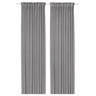IKEA STENFRÖ (ИКЕА СТЕНФРЁ) — Гардины, 2 шт., серый/на тесьме 145х300 см