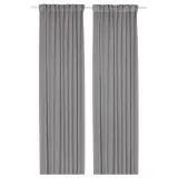 IKEA STENFRÖ (ИКЕА СТЕНФРЁ) — Гардины, 2 шт., серый/на тесьме 145х300 см — фото 1