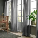 IKEA STENFRÖ (ИКЕА СТЕНФРЁ) — Гардины, 2 шт., серый/на тесьме 145х300 см — фото 2