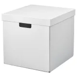 IKEA FJÄDERHARV (ИКЕА ФЙЭДЕРХАРВ) — Коробка с крышкой, белый 32х35х31 см — фото 1