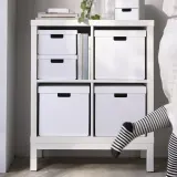 IKEA FJÄDERHARV (ИКЕА ФЙЭДЕРХАРВ) — Коробка с крышкой, белый 32х35х31 см — фото 2