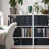 IKEA FJÄDERHARV (ИКЕА ФЙЭДЕРХАРВ) — Мини-комод с 2 ящиками, антрацит 32х25 см — фото 4