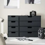 IKEA FJÄDERHARV (ИКЕА ФЙЭДЕРХАРВ) — Мини-комод с 2 ящиками, антрацит 32х25 см — фото 6
