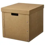IKEA GÄRDESGÅRD (ИКЕА ГЭРДЕСГОРД) — Коробка с крышкой, натуральный 32х35х31 см — фото 1
