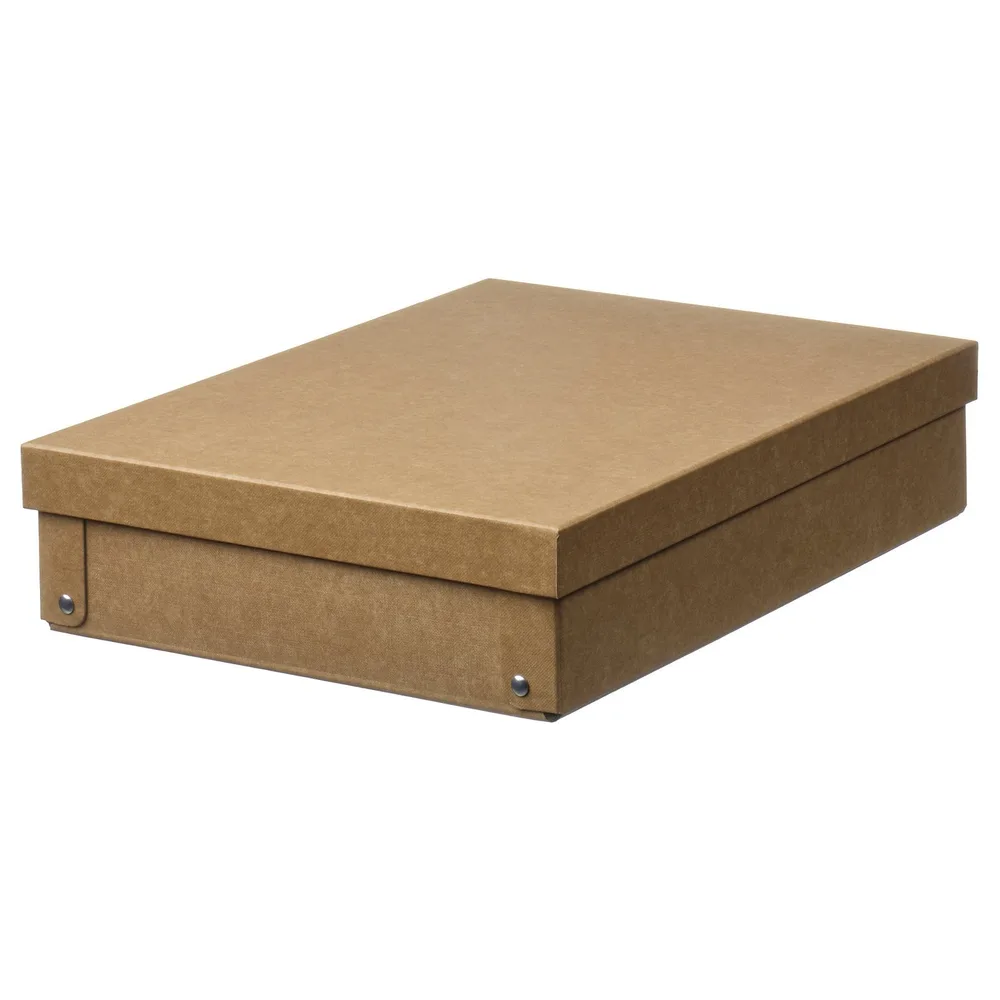IKEA GÄRDESGÅRD (ИКЕА ГЭРДЕСГОРД) — Коробка с крышкой, натуральный 25х35х8 см