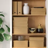 IKEA GÄRDESGÅRD (ИКЕА ГЭРДЕСГОРД) — Коробка с крышкой, натуральный 25х35х8 см — фото 3