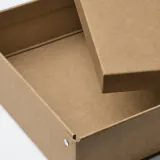 IKEA GÄRDESGÅRD (ИКЕА ГЭРДЕСГОРД) — Коробка с крышкой, натуральный 25х35х8 см — фото 4