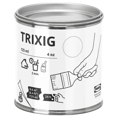 IKEA TRIXIG (ИКЕА ТРИКСИГ) — Краска, белый 125 мл