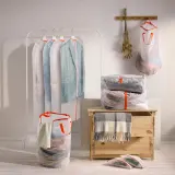 IKEA PÄRKLA (ИКЕА ПЭРКЛА) — Контейнер для одежды/белья, белый 55x49x30 см — фото 4
