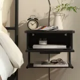 IKEA GRÅFJÄLLET (ИКЕА ГРОФЙЭЛЛЕТ) — Прикроватная тумба настенная, антрацит, 42x29x31 см — фото 3