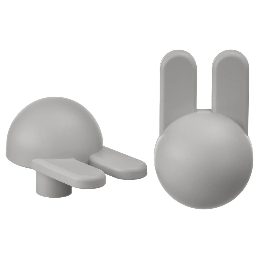 IKEA GREJSIMOJS (ИКЕА ГРЕЙСИМОЙС) — Ручка-кнопка, светло-серая/кролик, 38 мм