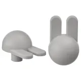 IKEA GREJSIMOJS (ИКЕА ГРЕЙСИМОЙС) — Ручка-кнопка, светло-серая/кролик, 38 мм — фото 1