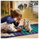 IKEA SANDLÖPARE (ИКЕА САНДЛЁПАРЕ) — Коврик стёганый, тёмно-синий/гепард саванна, 60x140 см — фото 8