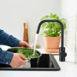 IKEA ÄLMAREN (ИКЕА ЭЛМАРЕН) — Смеситель кухонный, чёрный — фото 3
