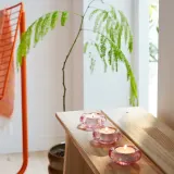 IKEA BLADFÅGEL (ИКЕА БЛАДФОГЕЛ) — Подсвечник для чайных свечей, розовый 3 см — фото 2