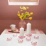 IKEA BLADFÅGEL (ИКЕА БЛАДФОГЕЛ) — Подсвечник для чайных свечей, розовый 3 см — фото 4