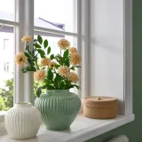 IKEA PELARBJÖRK (ИКЕА ПЕЛАРБЙЁРК) — Ваза, серо-зелёная 20 см — фото 4